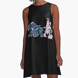 Walking the terror dog a-line dress