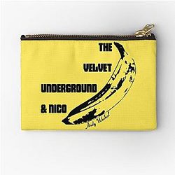 The Velvet Underground and Nico Stenciled Banana Zipper Pouch