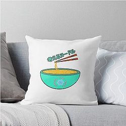 Think Noodles Japanese Anime Cute Flower Throw Pillow