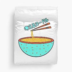 Japanese Anime Cute Polka Dot Blue Duvet Cover