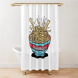 Thinknoodles Inspired Merchandise - Unique Fan Art Designs - Perfect Gifts forGamers Fans Shower Curtain