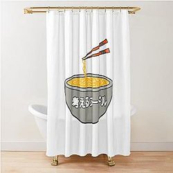 Think noodles Japanese Anime Shower Curtain