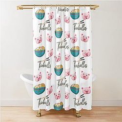 Think noodles Shower Curtain