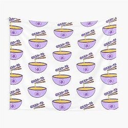 Japanese Anime Cute Purple Flower Tapestry