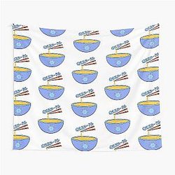 Think Noodles Japanese Anime Cute Blue Flower Tapestry