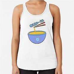 Japanese Anime Cute Blue Flower Racerback Tank Top