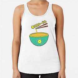 Japanese Anime Cute Yellow Flower Racerback Tank Top