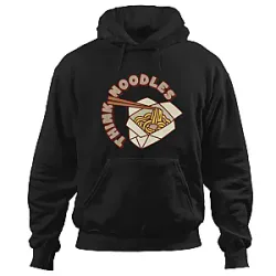 Classic Black Thinknoodles Hoodies