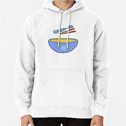 Think! Japanese Anime Cute Blue Flower Pullover Hoodie