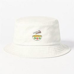 think noodles Japanese anime cute flower bucket hat