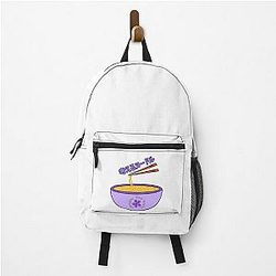 Think Noodles Japanese Anime Cute Purple Flower Backpack