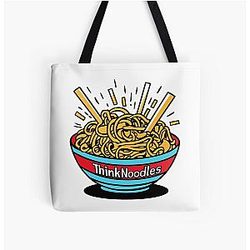 Thinknoodles Inspired Merchandise - Unique Fan Art Designs - Perfect Gifts for Gamers and Thinknoodles Fans / All Over Print Tote Bag