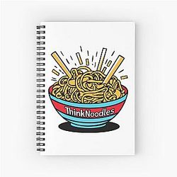 Thinknoodles Inspired Merchandise - Unique Fan Art Designs for Gamers and Fans Spiral Notebook