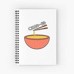 Think & noodles Japanese Anime Spiral Notebook