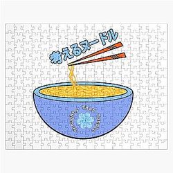Japanese Animation Cute Blue Flower Jigsaw Puzzle