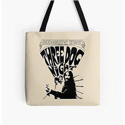 Three Concert Dog Poster - The Black Stencil All Over Print Tote Bag