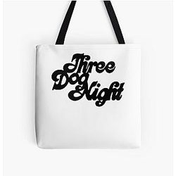Three Dog Night Logo Merchandise All Over Print Tote Bag