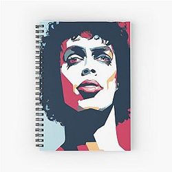 Rocky Horror Picture Show Tim Curry Rock History Spiral Notebook