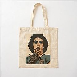 Rocky Horror Picture Show Tim Curry and Rock History Cotton Tote Bag