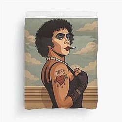 Rocky Horror Picture Show Tim Curry Ride History Duvet Cover