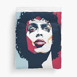 The Rocky Horror Picture Show Tim Curry Rock History Duvet Cover
