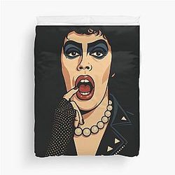 Rocky Horror Picture Show Tim Curry Rock History Duvet Cover