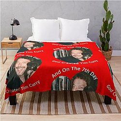 Puppy and Tim Curry Throw Blanket