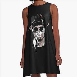 Geo-Porträt von Timmy Trumpet A Line Dress
