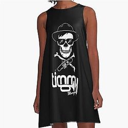 TIMMY TRUMPET White A-Line Dress