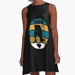 Tim Tebow Tight End for the Jacksonville Jaguars  Florida  Tebow Time Tebow Kneeling A-Line Dress