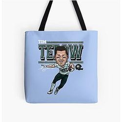 Tim Tebow Cartoon All Over Print Tote Bag