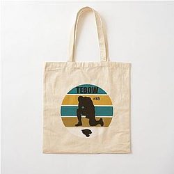 Tim Tebow Tight End for the Jacksonville Jaguars Florida Tebow Kneeling Cotton Tote Bag