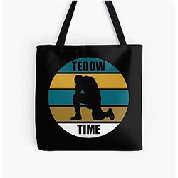 Tebow Time Tim Tebow Kneeling 85 Tight End for the Jacksonville Jaguars Florida All Over Print Tote Bag