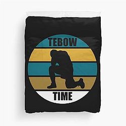Tebow Time Tim Tebow Kneeling 85 Tight End Jacksonville Jaguars Florida Duvet Cover