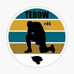 Jacksonville Jaguars Florida Tebow Time Tim Tebow Kneeling Sticker