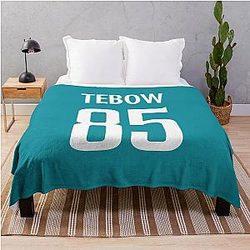 Tim Tebow Jaguars Jersey 85 Throw Blanket