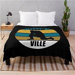 Tebow Ville Tim Tebow Kneeling 85 Tight End for Jacksonville Jaguars Florida Throw Blanket