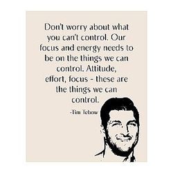 AMERICAN LUXURY GIFTS Tim Tebow Focus & Energy On Controllable Aspects Inspirational Christian Motivational Wall Art for Home Office School Dorm Decor 8x10 Unframed Print