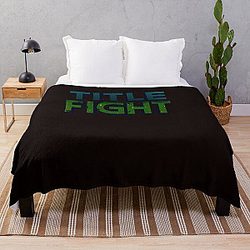 Title Fight Floral Green Throw Blanket RB2411