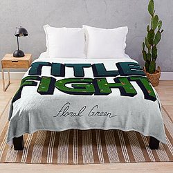 Title Fight Floral Green Throw Blanket RB2411