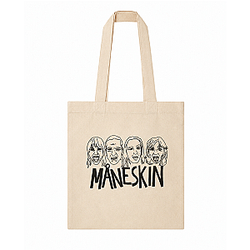 Maneskin Doodle Faces Natural HTCT2705 Tokyo Bags