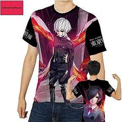 Tokyo Ghoul Double Side Print Milk Silk Fabric T-Shirt