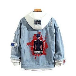 Tokyo Ghoul Jackets - Long Sleeves Anime Printing Denim Jacket