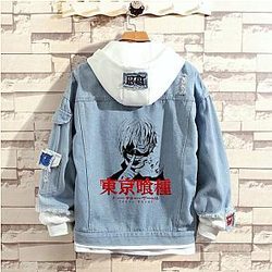 Tokyo Ghoul Jackets - Fashionable Long Sleeves Anime Denim Jacket