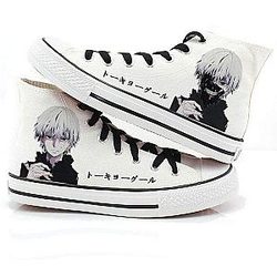 Tokyo Ghoul Shoes Merch: Kaneki White Hair One-Eyed Ghoul High Top Converse