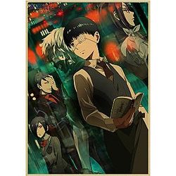 Tokyo Ghoul Poster Merch: Tokyo Ghoul season 1 retro poster