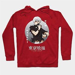 Tokyo Ghoul Hoodie Merch: Kaneki Ken White Hair One Eyed Ghoul