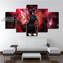 Tokyo Ghoul Canvas Print , 1 to 5 Pieces, Touka in Red