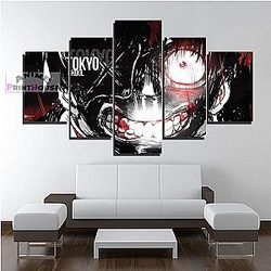 Tokyo Ghoul Canvas Print , 1 to 5 Pieces, Crazy Kaneki Face