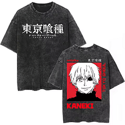 Minimal Kaneki Line Art PTTT1504 Washed Tokyo Ghoul Shirt